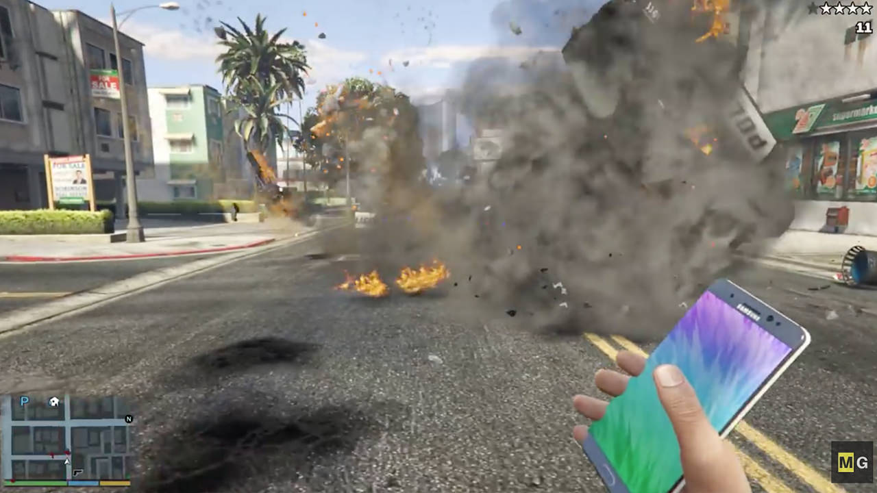 Es gibt wirklich eine Samsung Galaxy Note 7 Explosions Mod für GTA 5!