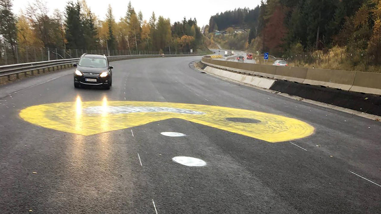 Achtung, Achtung: Es wurde Pac-Man auf der A2 gesichtet!